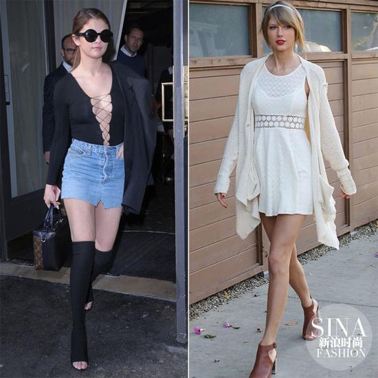 賽琳娜、霉霉示范魚嘴鞋