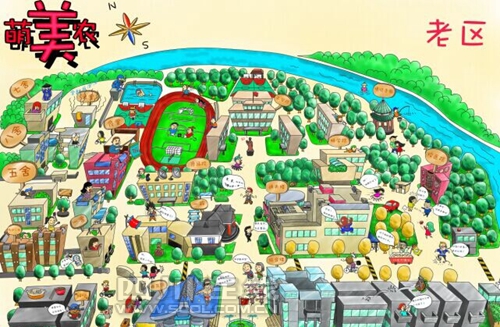 學長手繪萌版校園地圖 卡通人物帶你"逛"川農 學長手繪萌版校園地圖 卡通人物帶你"逛"川農