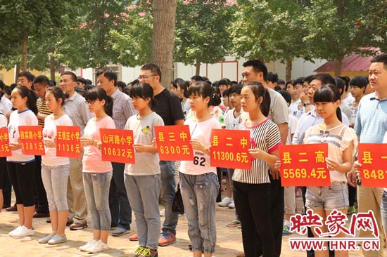 經(jīng)過(guò)一周的廣泛宣傳動(dòng)員，全縣教育系統(tǒng)共捐款174113元。