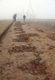 　　鋸齒狀的大型建筑基址。