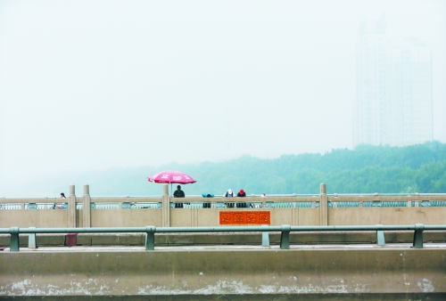 洛陽橋上看遠處的建筑時隱時現 洛陽橋上看遠處的建筑時隱時現