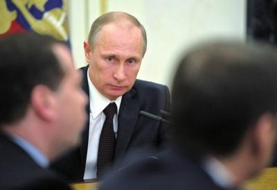 ▲3月21日，在俄羅斯首都莫斯科克里姆林宮，俄羅斯總統(tǒng)普京出席聯(lián)邦安全委員會會議。