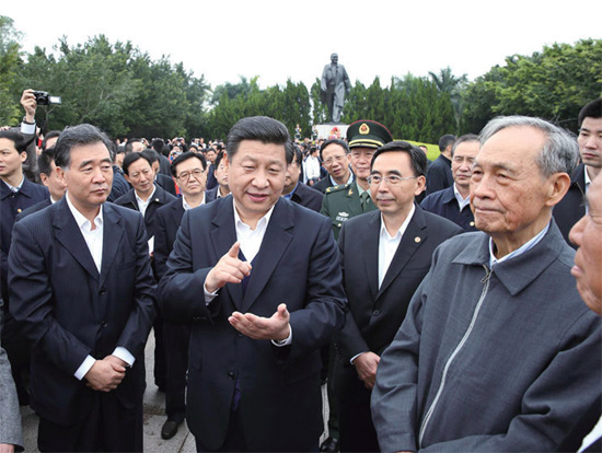 2012 年12 月，習(xí)近平任中共中央總書記后首次離京，即到改革前沿的廣東考察