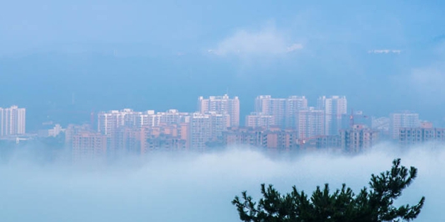 四川達州現輻射霧似海市蜃樓 四川達州現輻射霧似海市蜃樓
