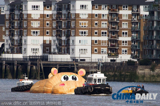 倫敦泰晤士河上現(xiàn)呆萌“河馬” 體型龐大霸氣十足 倫敦泰晤士河上現(xiàn)呆萌“河馬” 體型龐大霸氣十足