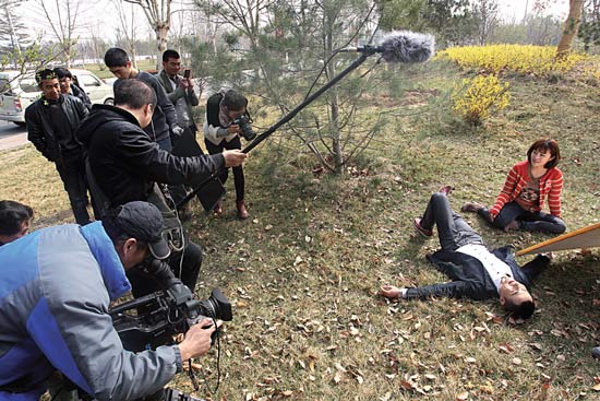 在拍攝中的《致命友誼》 在拍攝中的《致命友誼》